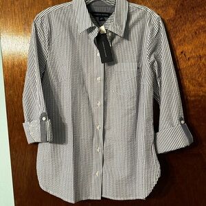 Tommy Hilfiger Striped Button Up Top - S